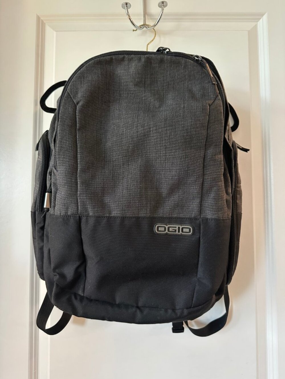 Ogio Gray Backpack with Blue Lining